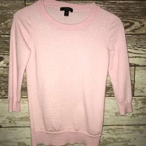 J Crew Pink Merino Wool Sweater